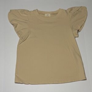 Ivory Crewneck Short Sleeve T Shirt Tee Anthropologie T.la Small